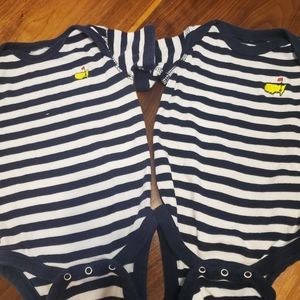 2 Masters 6 Month Onesies